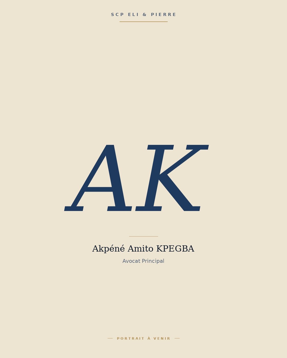 Portrait de Me Akpéné Amito KPEGBA