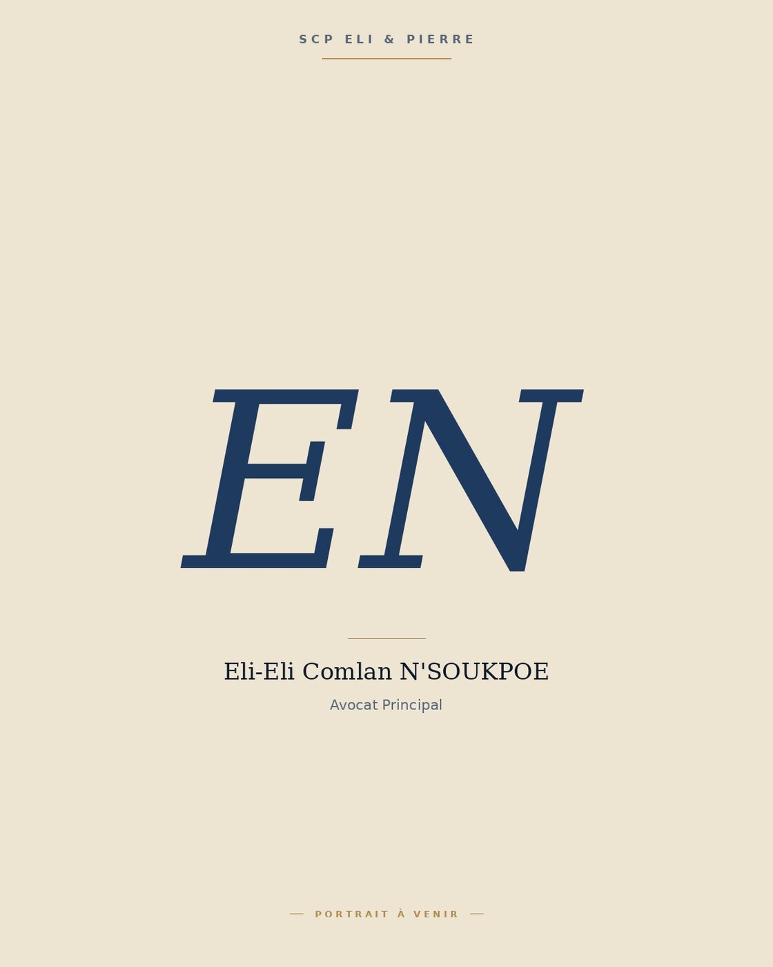 Portrait de Me Eli-Eli Comlan N'SOUKPOE